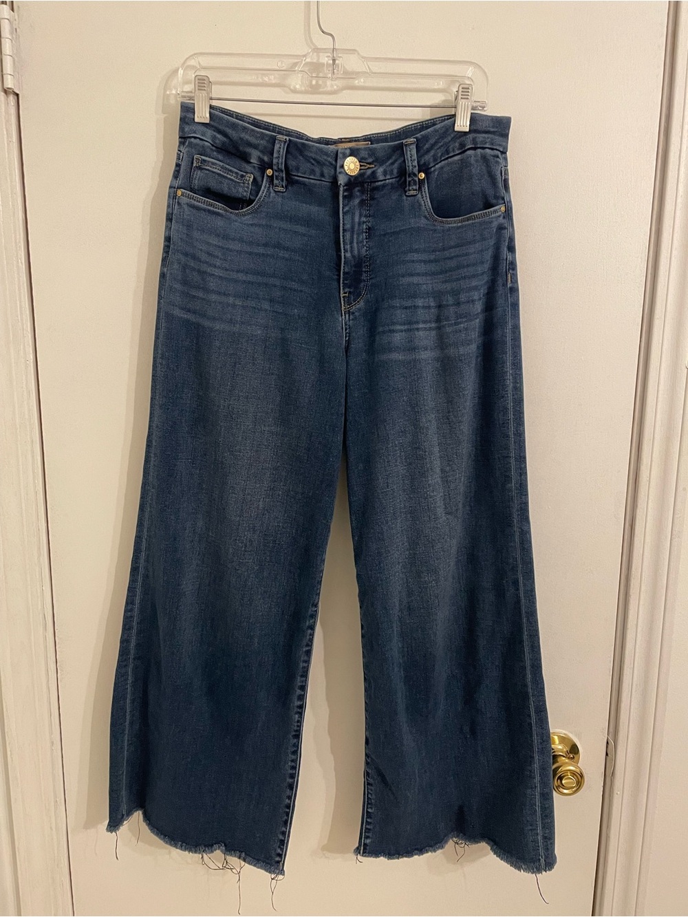 Kut from the Kloth Wide-Leg High Rise Jeans - Dark Blue